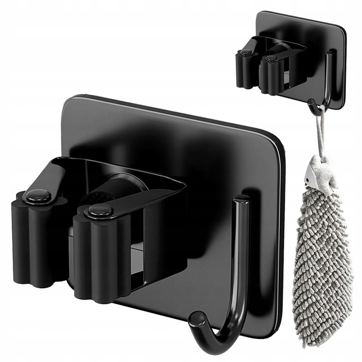 WIESZAK ścienny na Ręcznik Mop Miotła 4 SZTUKI Uchwyt do Łazienki i