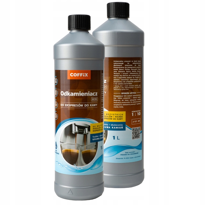 Odkamieniacz ECO uniwersalny do ekspresów do kawy Coffix duży 1litr