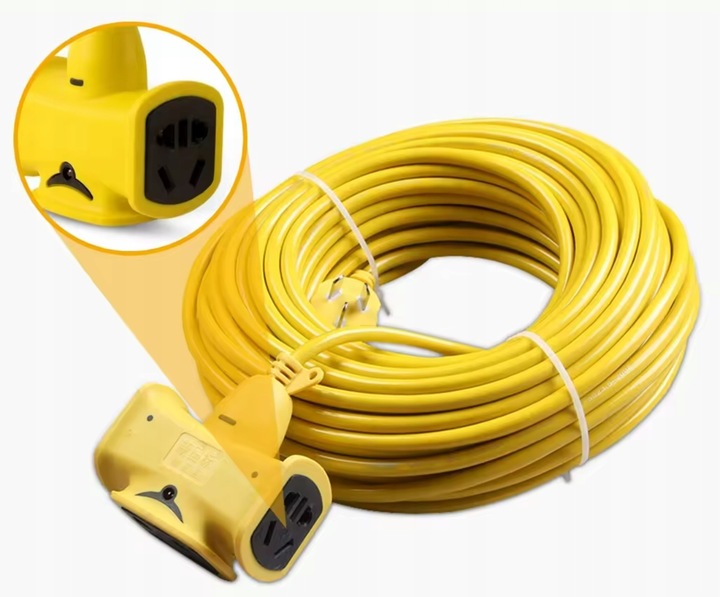 Wytrzymały GRUBY przedłużacz ogrodowy Pantherise 30m do 3000W 16A do
