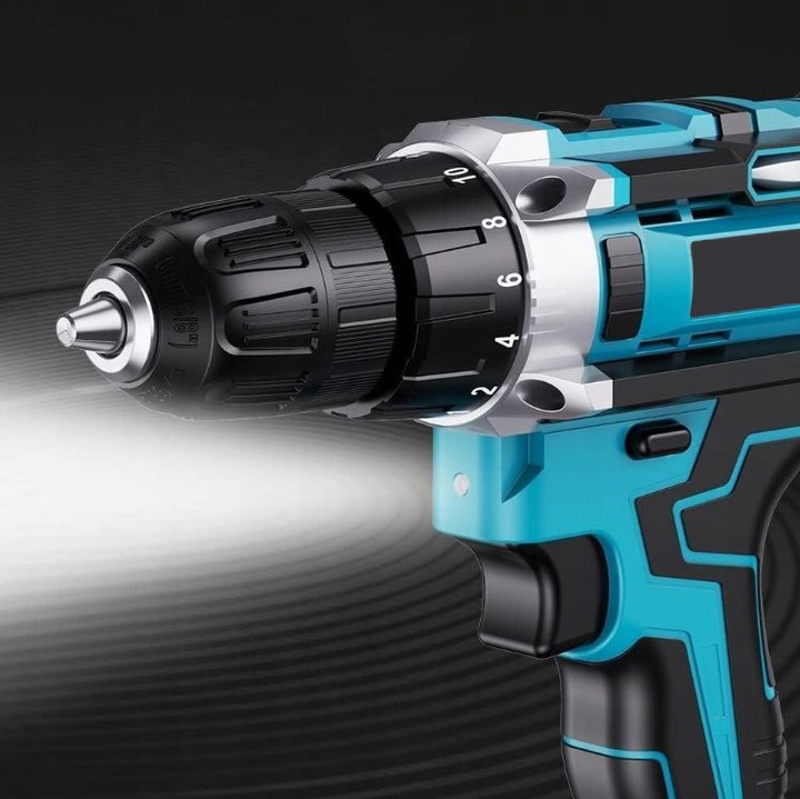 WIERTARKO-WKRĘTARKA AKUMULATOROWA 21V NIEBIESKA 2 AKUMULATORY 2.0Ah