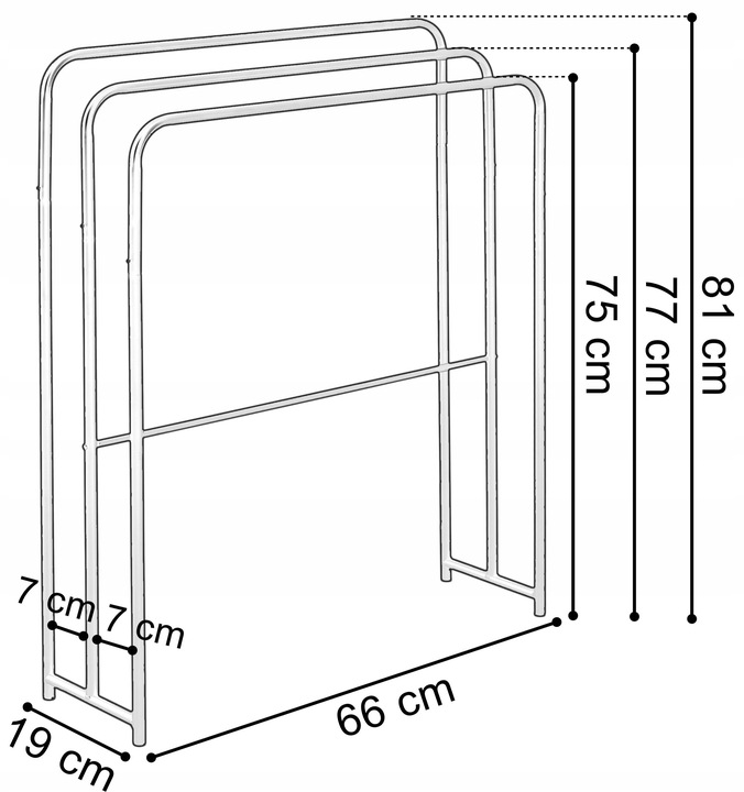 STOJAK BIAŁY NA RĘCZNIKI WIESZAK STOJĄCY PODŁOGOWY ŁAZIENKOWY METALOWY