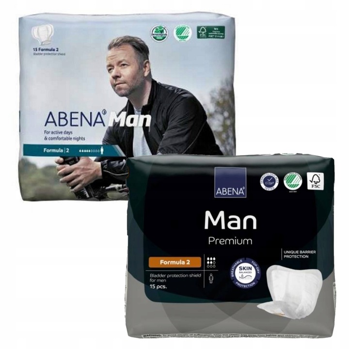 WKŁADKI DLA MĘŻCZYZN 3 x15 szt nietrzymanie moczu ABENA MAN FORMULA 2
