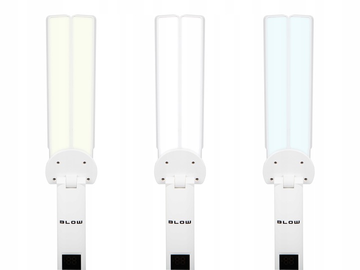 PODWÓJNA LAMPKA BIURKOWA LED Z WYŚWIETLACZEM ZEGAR DATA ORGANIZER TEMP