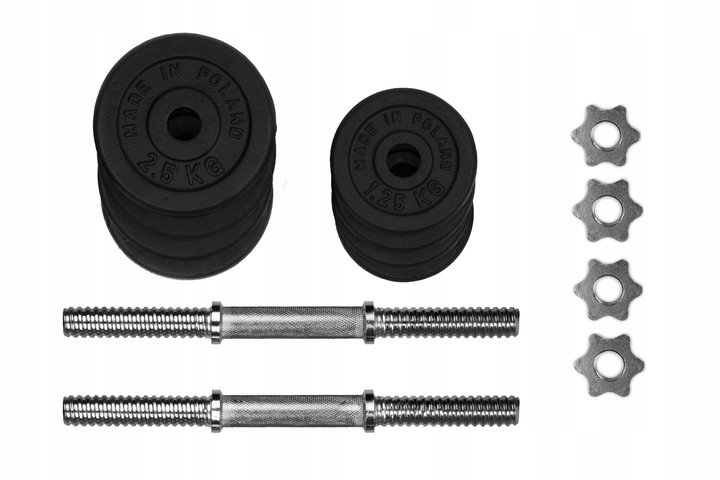 HANTLE ŻELIWNE 2x10 kg gryfy 28 mm! Regulowane Talerze zestaw 20kg
