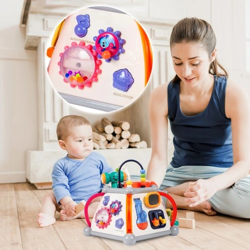 MULTIKOSTKA KOSTKA EDUKACYJNA INTERAKTYWNA DŹWIĘKI SENSORYCZNA DLA DZIECI