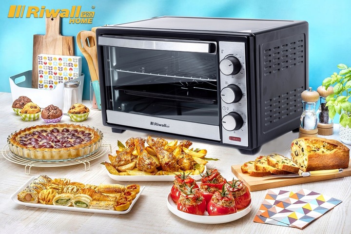 PIEKARNIK ELEKTRYCZNY RIWALL RPI-01 25L TERMOOBIEG ROŻNO GRILL