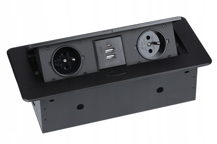 GNIAZDO CHOWANE W BLAT NABLATOWE GNIAZDKO + 2 USB