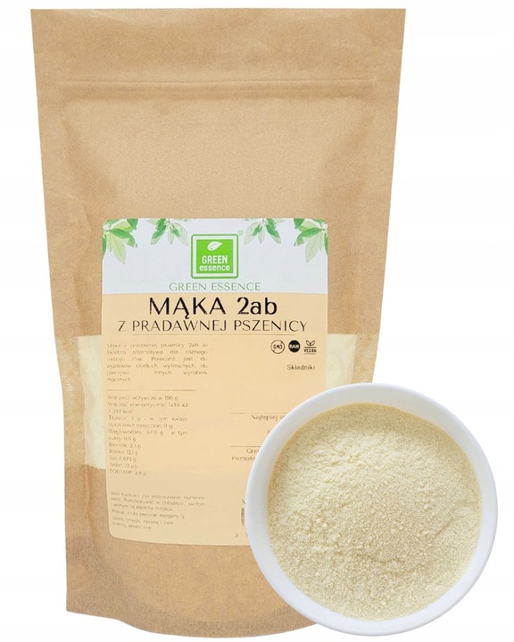 MĄKA Z PRADAWNEJ PSZENICY 2ab 1kg lekka low dieta fodmap do chleba na