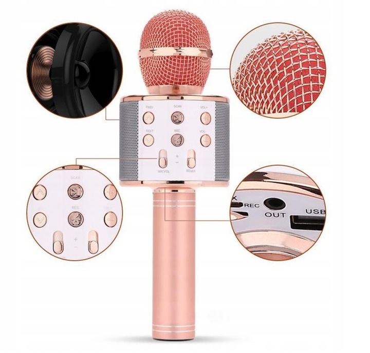 MIKROFON DLA DZIECI mikrofon KARAOKE mikrofon bezprzewodowy Z GŁOŚNIKIEM