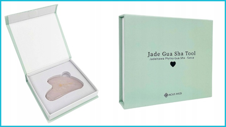 KAMIEŃ GUA SHA DO MASAŻU JADEITOWY SERCE SOLIDNY NATURALNY EKOLOGICZNY