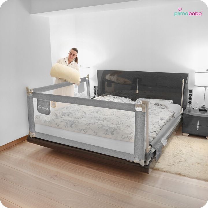 PRIMABOBO Barierka ochronna do łóżka CLASSIC 200cm dla dzieci WYSOKA
