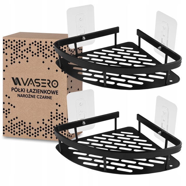 2x PÓŁKA POD PRYSZNIC wisząca samoprzylepna ścienna LOFT łazienka