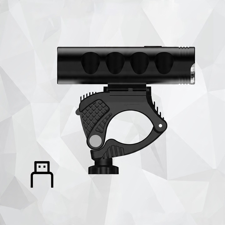 Lampka Rowerowa Światło PRZÓD TYŁ LED na rower kierownicę MOCNA USB 1800lm