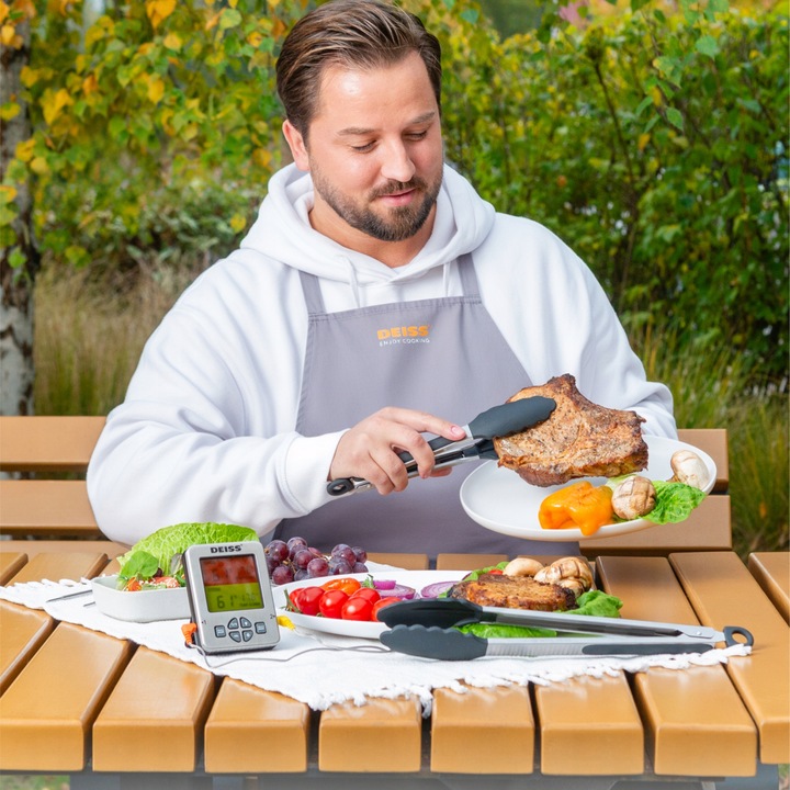 Deiss PRO Termometr kuchenny cyfrowy do mięsa, grilla, 2 sondy, bluetooth