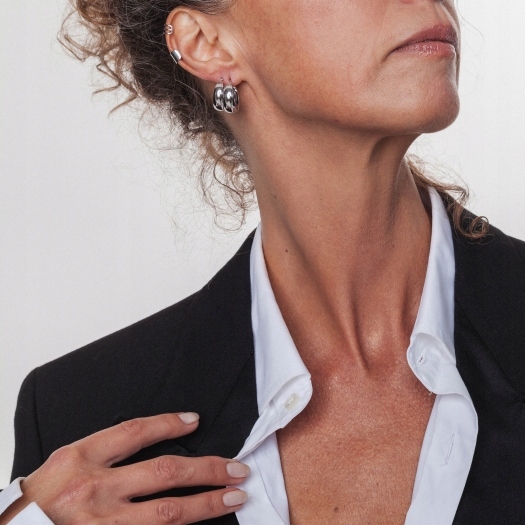 Nausznica srebrna gładka 7 mm ANIA KRUK