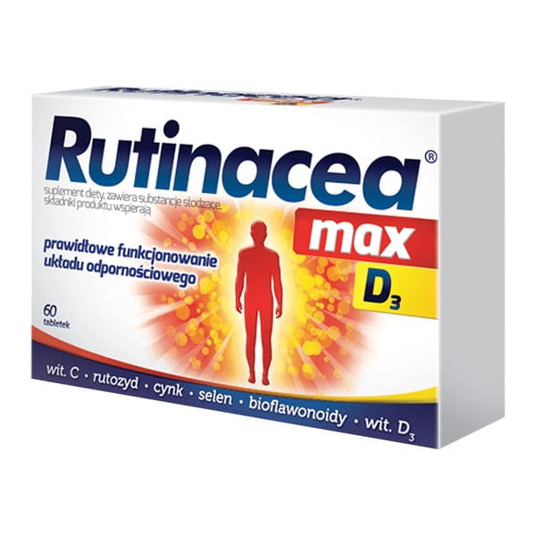 Rutinacea Max D3 Odporność Rutozyd Witamina C i D3 60 tabletek