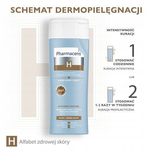 Pharmaceris H Purin, szampon przeciwłupieżowy, łupież suchy i tłusty, 250