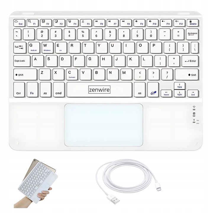 Klawiatura Bezprzewodowa Bluetooth Touchpad SLIM do Telefonu Tabletu iPad