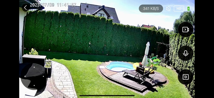 Kamera Zewnętrzna WiFi Obrotowa Panel Słoneczny Akumulator Aplikacja WOOX