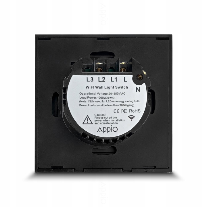 DOTYKOWY WŁĄCZNIK WYŁĄCZNIK ŚWIATŁA SZKLANY POJEDYNCZY LED WiFi Tuya