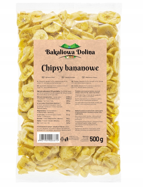 CHIPSY BANANOWE 1 kg 1000G CHRUPIĄCE BANANY PRZEKĄSKA BEZ KONSERWANTÓW