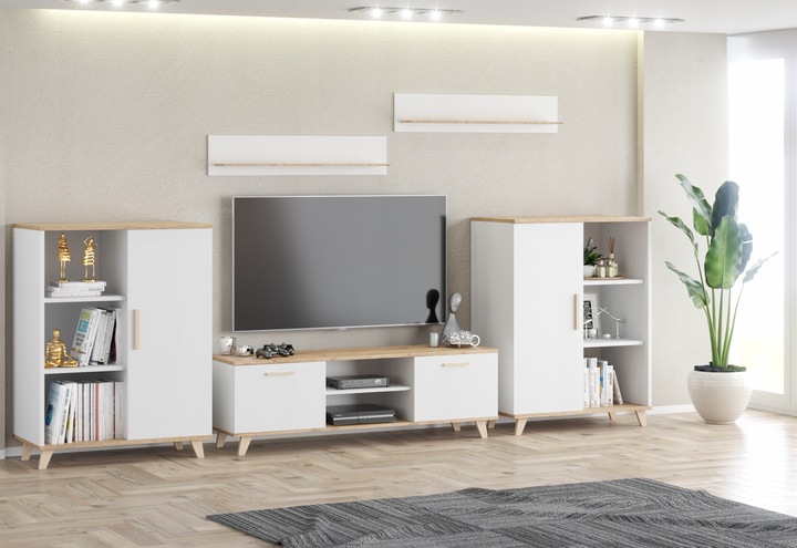 Komoda BIAŁA 3 Szuflady Duża Pojemna Szafka OSLO 120cm Styl