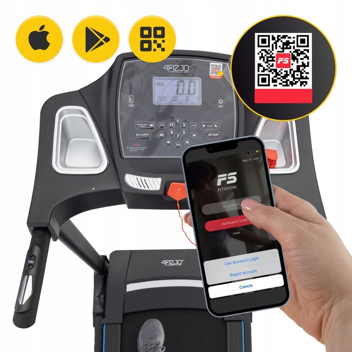 BIEŻNIA ELEKTRYCZNA DOMOWA SKŁADANA Z AMORTYZACJĄ 15 KM/H REGULACJA POZIOMU