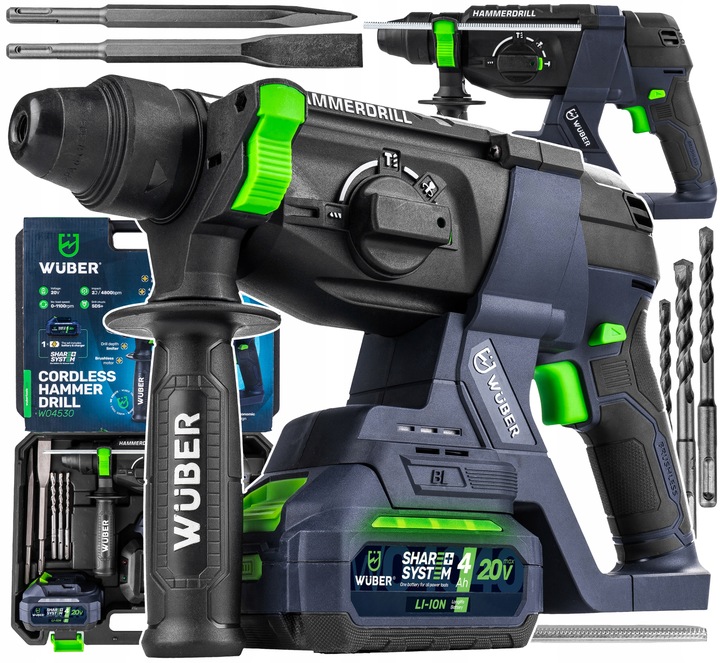 WIERTARKA MŁOTOWIERTARKA AKUMULATOROWA 20V MŁOT UDAROWY 1000 W MOCNA