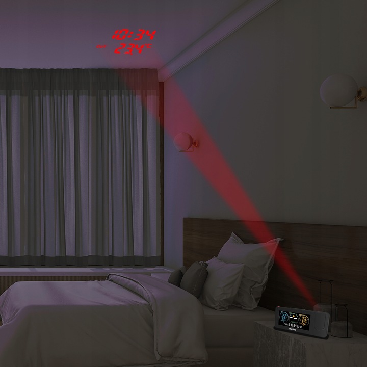 STACJA POGODOWA Z DCF METEO SP102 Z PROJEKTOREM