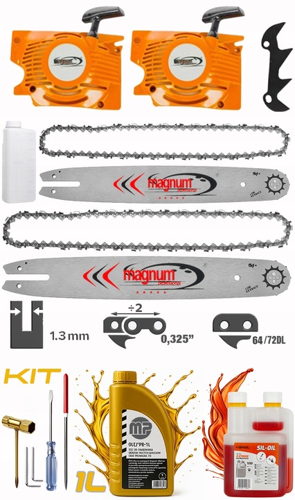 PIŁA SPALINOWA PILARKA ŁAŃCUCHOWA 5,2km 58cm3 2x łańc/prowad/ Olej XXL
