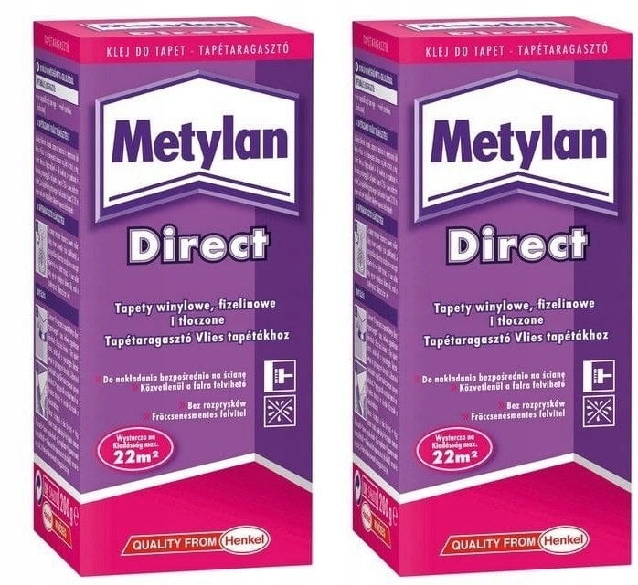 Klej do tapet flizelinowych na flizelinie Metylan Direct Henkel 200g 2 szt