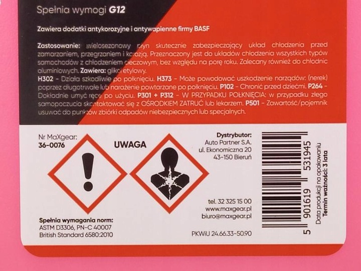 MAXGEAR 36-0076 Ochrona przed zamarzaniem