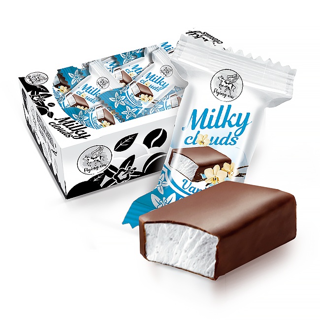 Mleczna chmurka pianki waniliowe w polewie 1kg Milky Clouds ABK