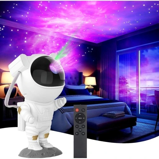 Lampka Nocna LED Projektor Rzutnik GWIAZD Nieba ASTRONAUTA Dla Dzieci PILOT