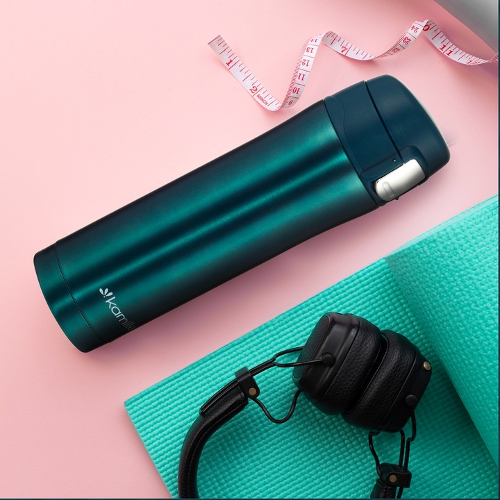 KUBEK TERMICZNY TERMOS STALOWY BUTELKA SZCZELNY pojemny bidon KAMILLE