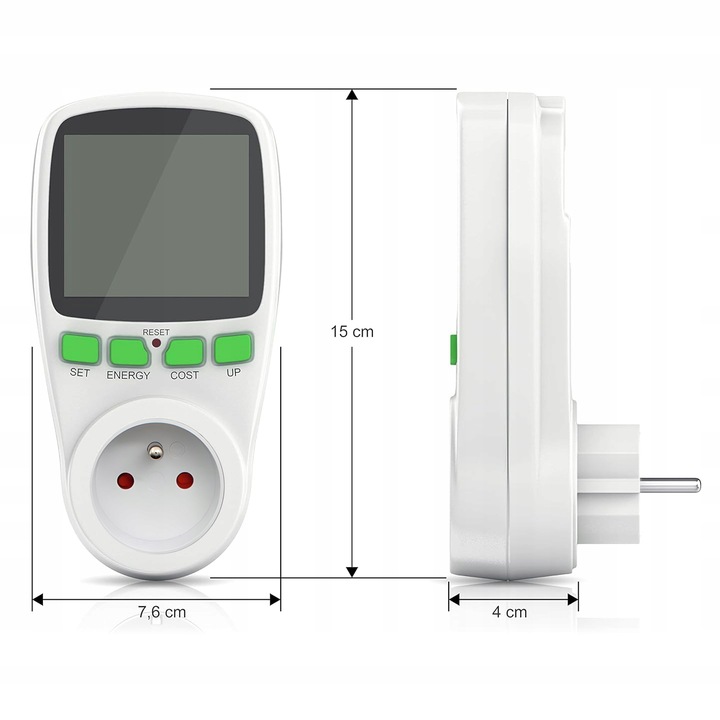 PRECYZYJNY MIERNIK LICZNIK ZUŻYCIA ENERGII POBORU PRĄDU WATOMIERZ