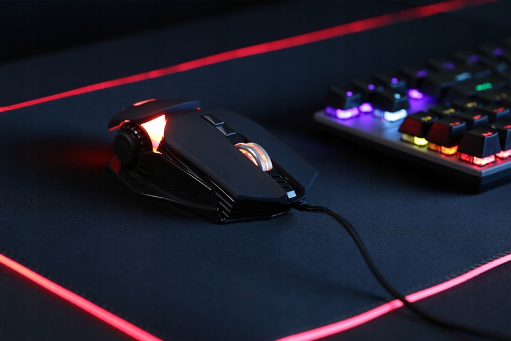 MYSZKA GAMINGOWA MYSZ DLA GRACZY LED RGB 6400DPI