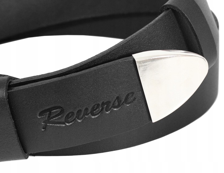 Szeroki skórzany pasek męski do jeansów REVERSE SKÓRA NATURALNA LICOWA 120