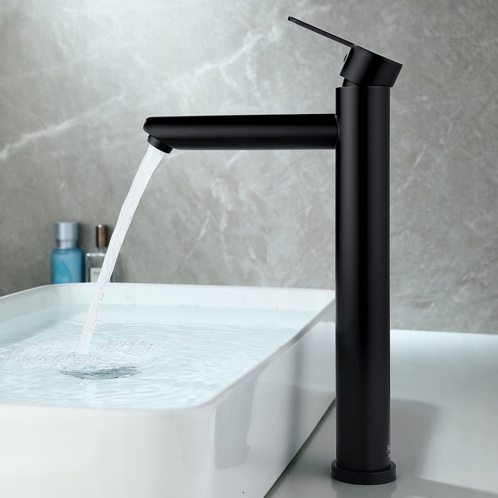 Bateria umywalkowa wysoka WEZER EKO11A-09-BLACK