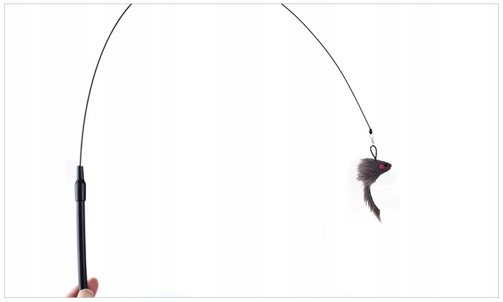 ZABAWKA DLA KOTA PODWÓJNA PRZYSSAWKA RUCHOMA PTAK MYSZKA WĘDKA