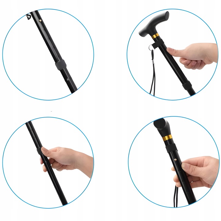 LASKA REGULOWANA TELESKOPOWA DLA SENIORÓW INWALIDÓW DO WPOMAGANIA CHODZENIA