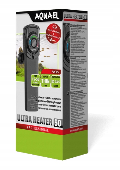 AQUAEL ULTRA HEATER 50W GRZAŁKA Z TERMOSTATEM DO AKWARIUM 15 - 50 L