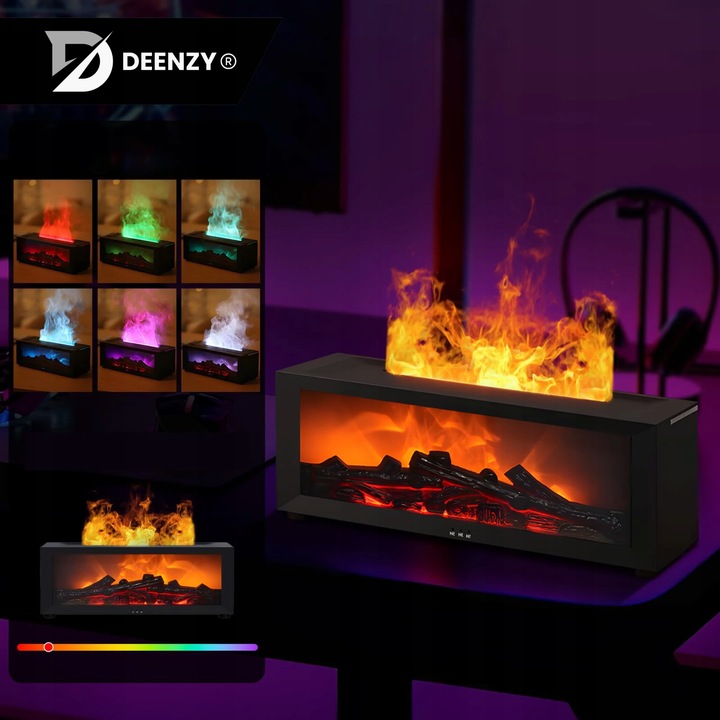 NAWILŻACZ POWIETRZA KOMINEK LED RGB DYFUZOR AROMATERAPIA TIMER + PILOT