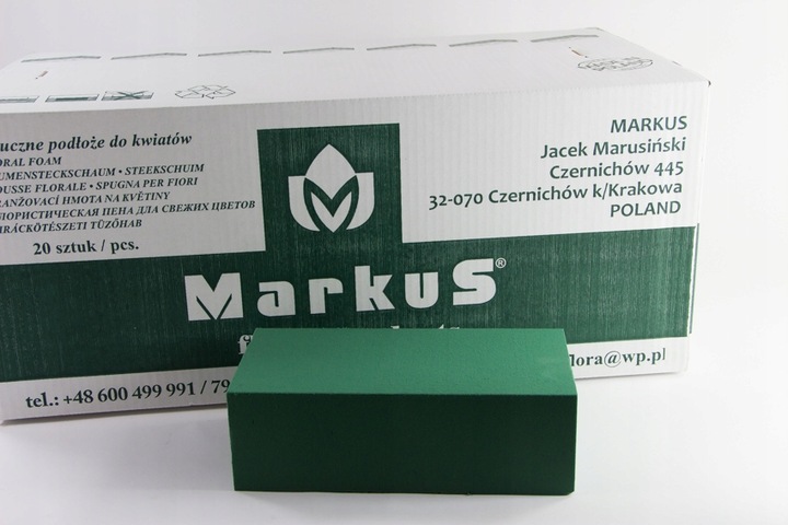 Markus gąbka florystyczna mokra - karton 20 szt.