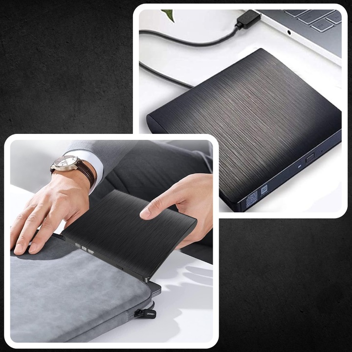 NAPĘD CD-R/DVD-ROM/RW ZEWNĘTRZNY USB 3.0 NAGRYWARKA PRZENOŚNY ODTWARZACZ