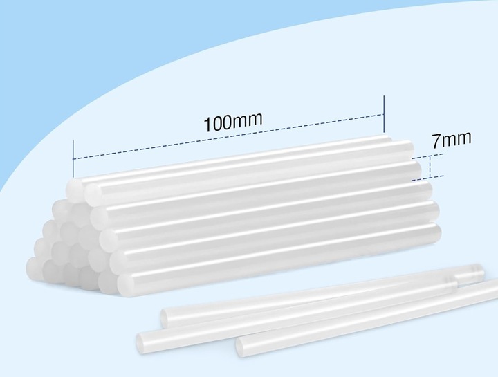Klej na gorąco Wkłady klejowe do pistoletu 7x100mm 200 sztuk matowy