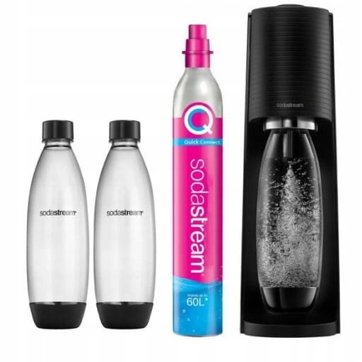 saturator do wody gazowanej SodaStream Terra czarny 2 butelki 1L + CO2