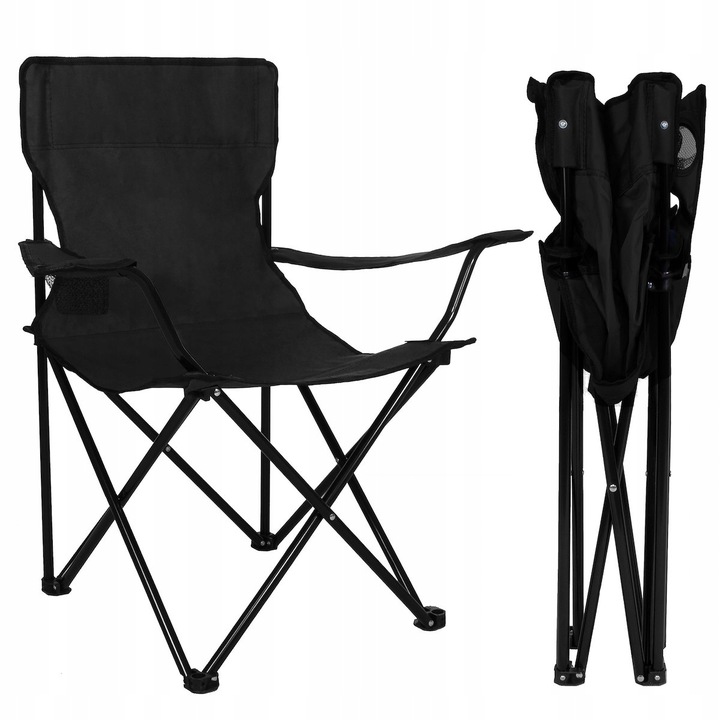 KRZESŁO TURYSTYCZNE WĘDKARSKIE SKŁADANE DUŻE FOTEL XXL KRZESEŁKO KEMPINGOWE