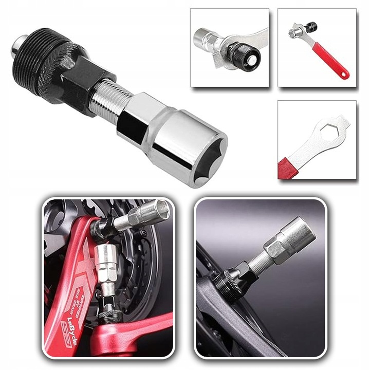 ZESTAW NARZĘDZI ROWEROWYCH KLUCZE KORBY DO ROWERU SKUWACZ BACIK 6 ELEMENTÓW