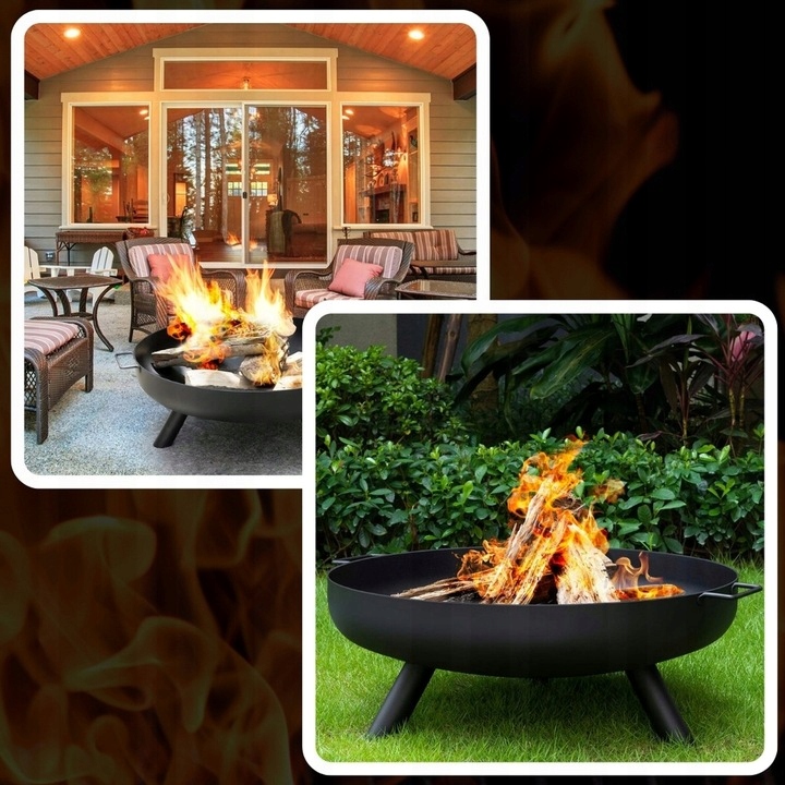 PALENISKO OGRODOWE 60CM STALOWE OGRODOWE DO OGNISKA GRILLA KOCIOŁKA